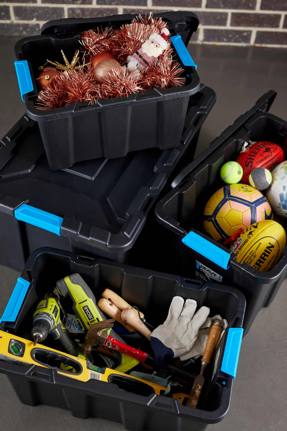 sort your clutter into Heavy Duty Containers